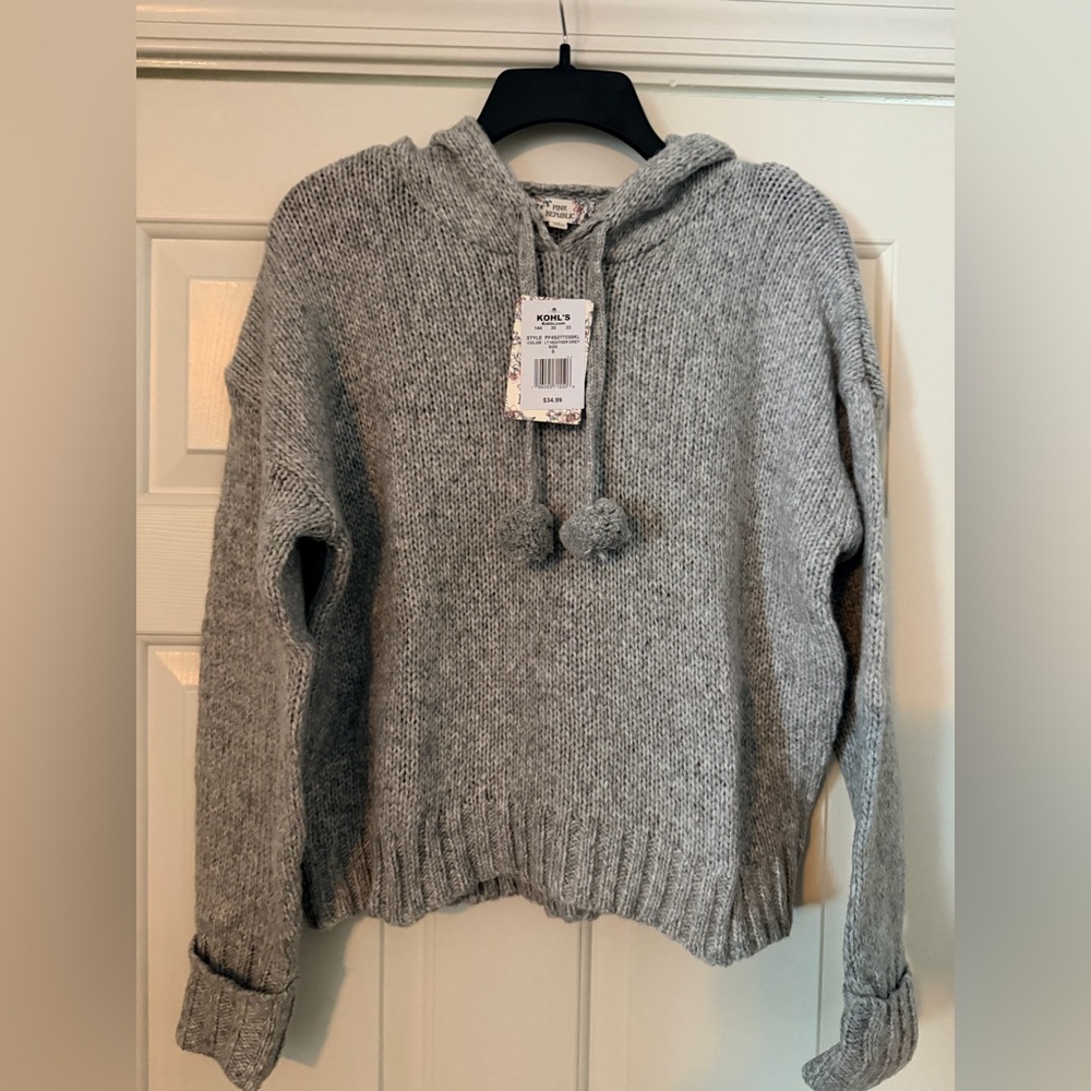 Kohl's Gray Women's Knit Hoodie